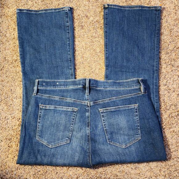 LOFT High Rise Kick Crop Flare Jeans Women's 14 Stretch - Picture 3 of 7